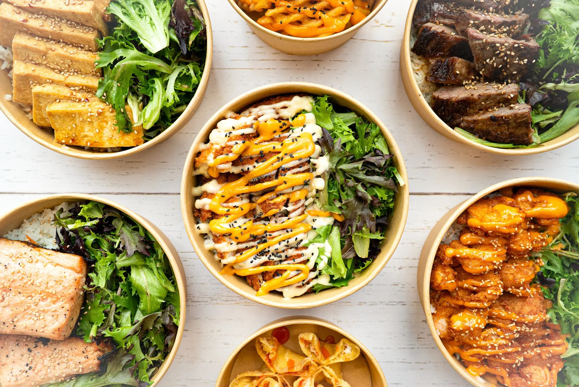 Asian fusion rice bowl from Bowls of Rice