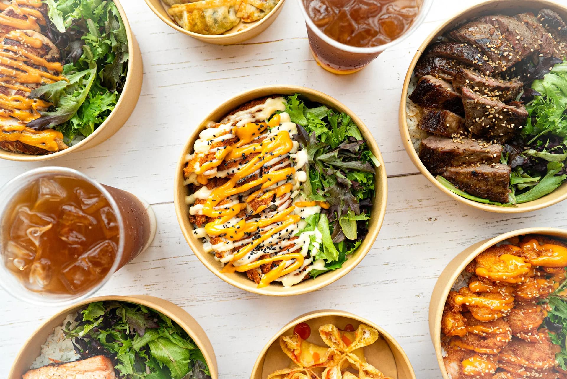 Asian fusion rice bowls at Bowls of Rice Chicago — South Loop