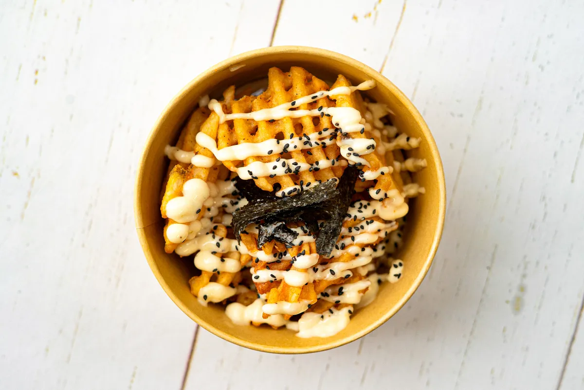 Waffle Fries + Garlic Aioli — Bowls of Rice